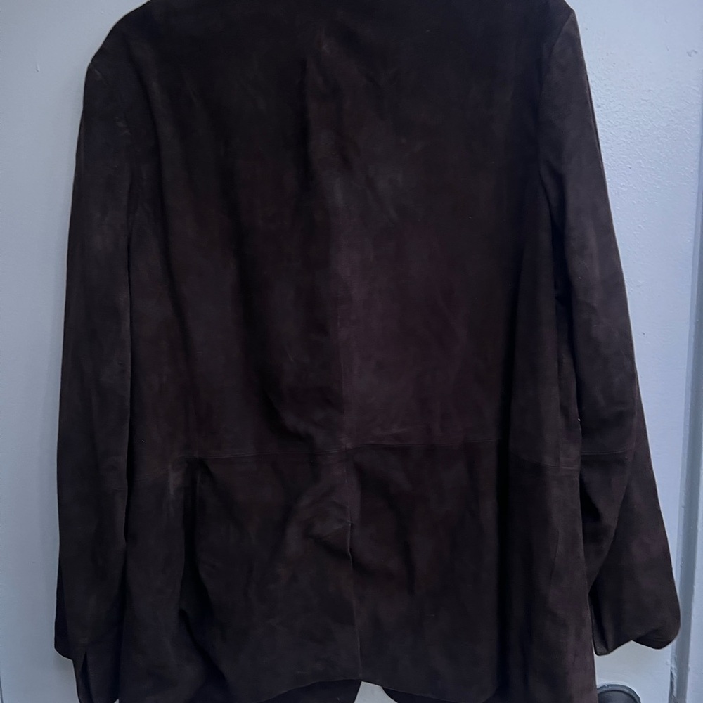 Talbots Brown Leather Jacket Classic Style - Picture 2 of 3